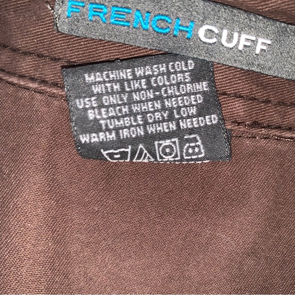 French Cuff Sz M Brown Safari Style Jacket with Patch Pockets and Self Tie Belt - Picture 10 of 10